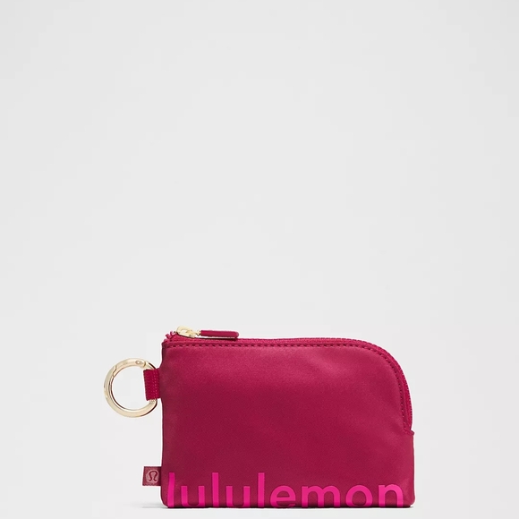 lululemon athletica Handbags - Lululemon Wallet  Berry Rumble Jeweled Magenta Clippable Card Holder Pouch